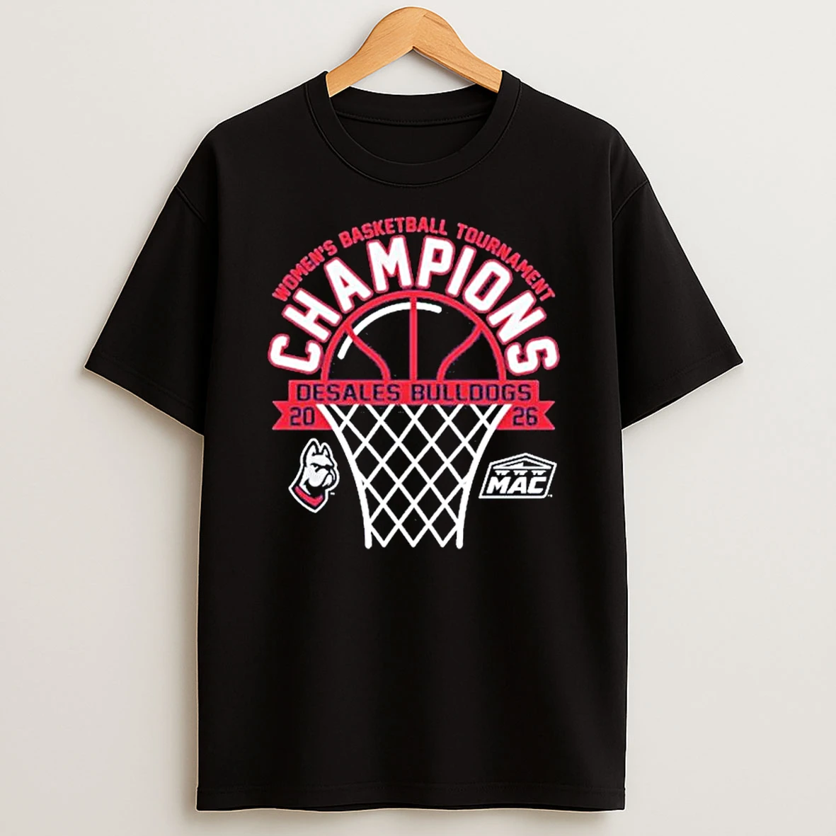 Desales University Womens Basketball 2026 Mac Tournament Champions T Shirt