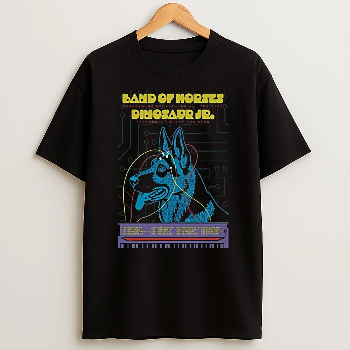 Dinosaur Jr And Band Of Horses Tour July 2026 T Shirt