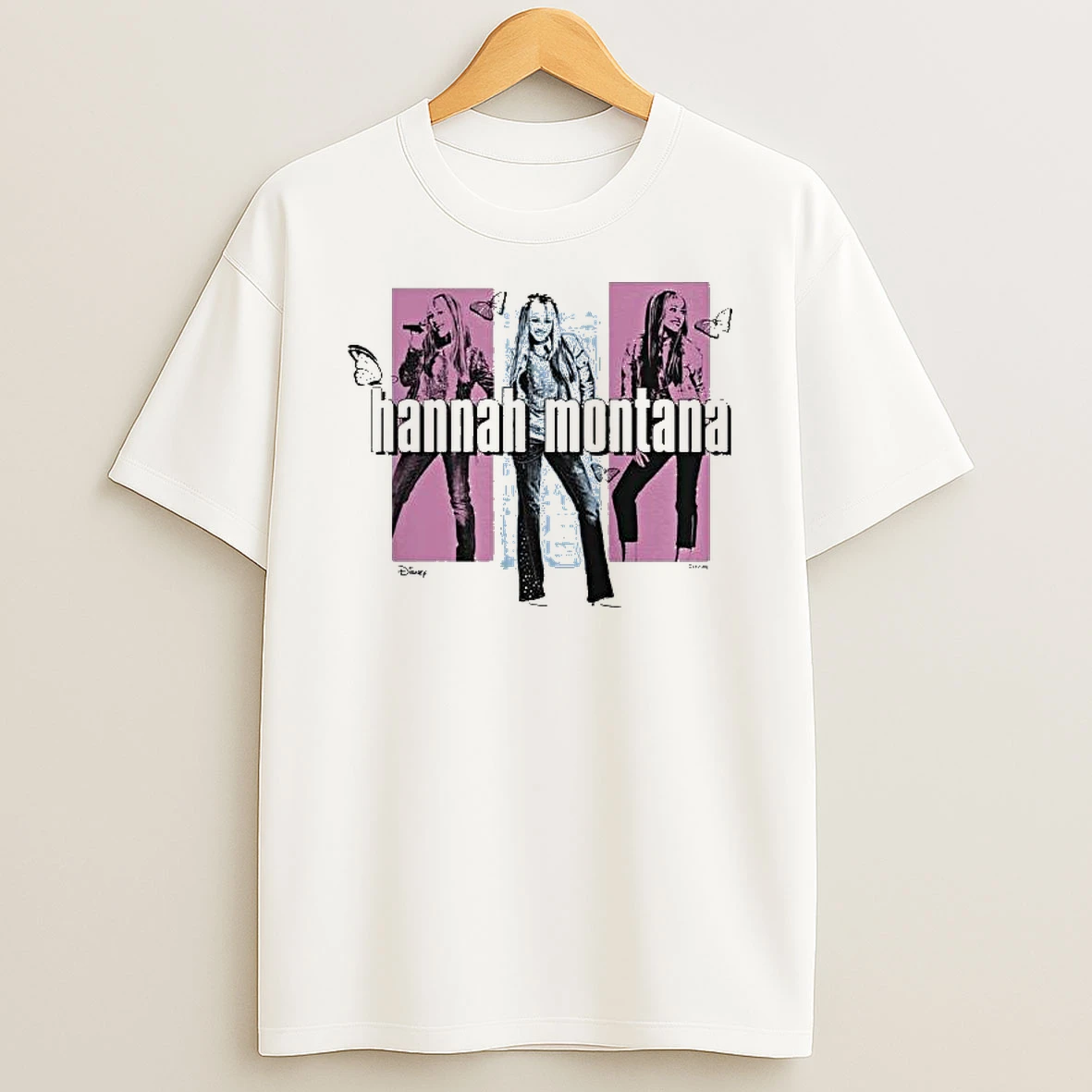 Disney Hannah Montana 20th Anniversary Vintage Style Butterfly T Shirt