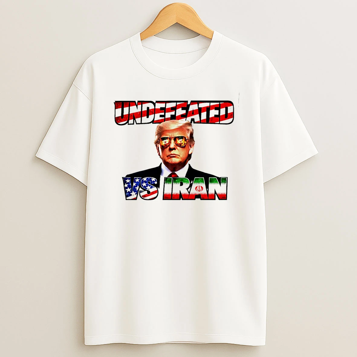Donald Trump Undefeated Vs Iran 2026 T Shirt