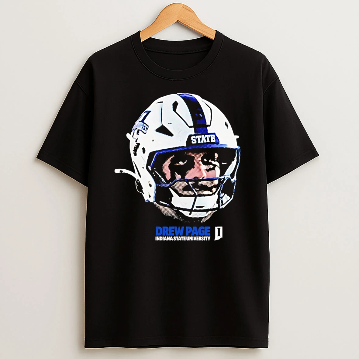 Drew Page Indiana State Basketball Big Head T Shirt