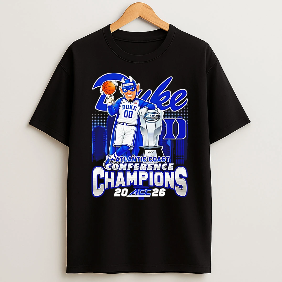 Duke Basketball 2026 Atlantic Coast Conference Champions Mascot T Shirt