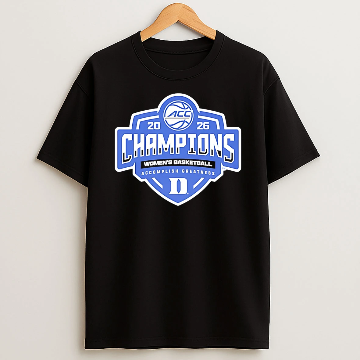 Duke Blue Devils 2026 Acc Womens Basketball Tournament Champions Locker Room T Shirt