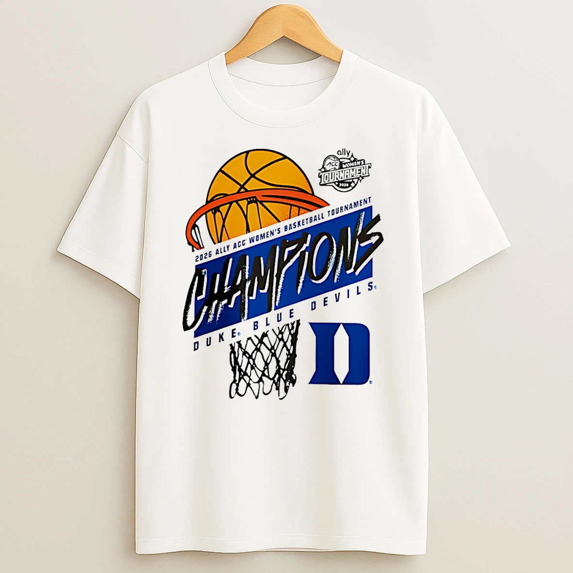 Duke Blue Devils 2026 Acc Womens Basketball Tournament Champions T Shirt