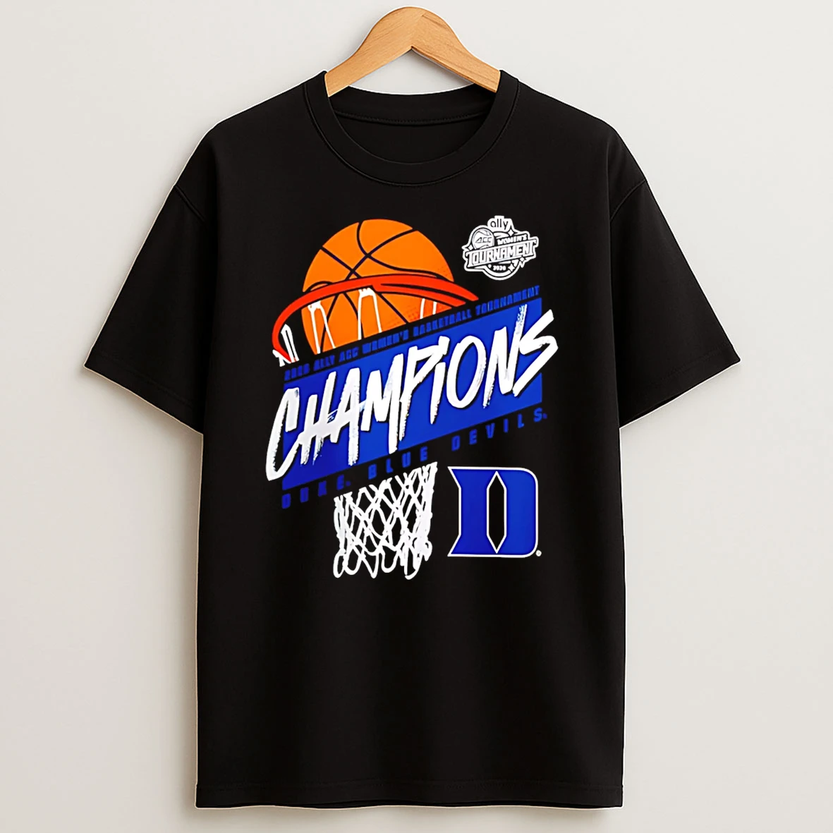 Duke Blue Devils 2026 Acc Womens Basketball Tournament Champions Vintage T Shirt