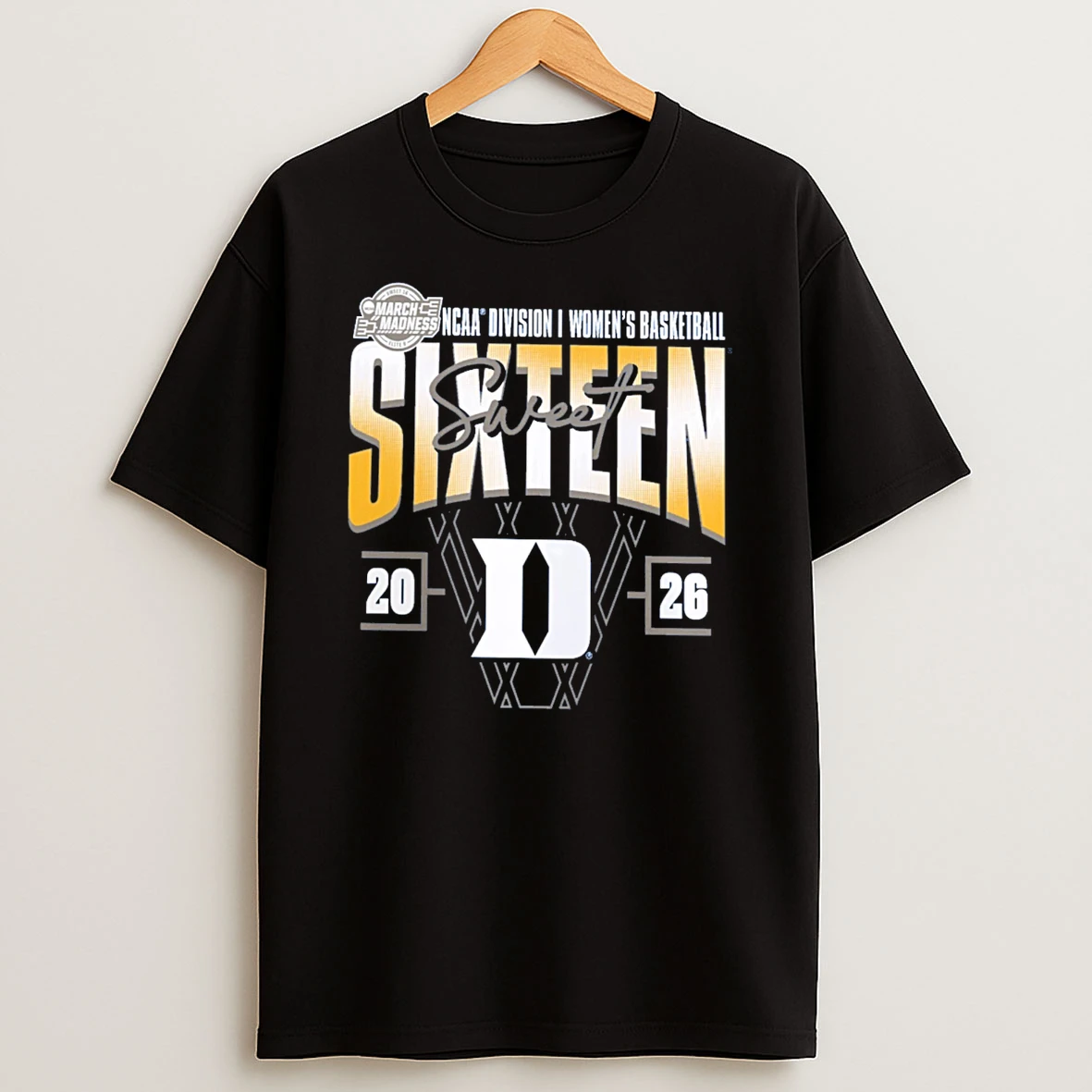 Duke Blue Devils 2026 Ncaa Womens Basketball Tournament March Madness Sweet 16 Court Shot T Shirt