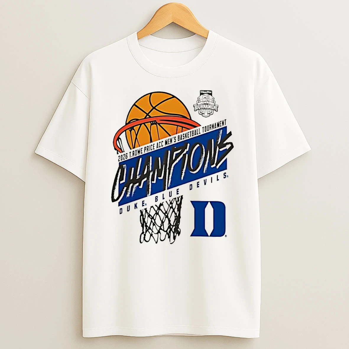 Duke Blue Devils Womens Acc Mens Basketball Tournament Champions 2026 T Shirt