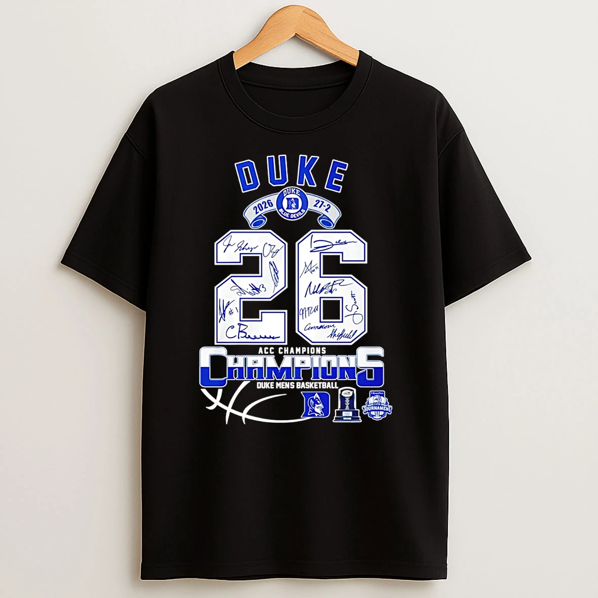 Duke Mens Basketball 2026 Acc Champions 27 2 T Shirt