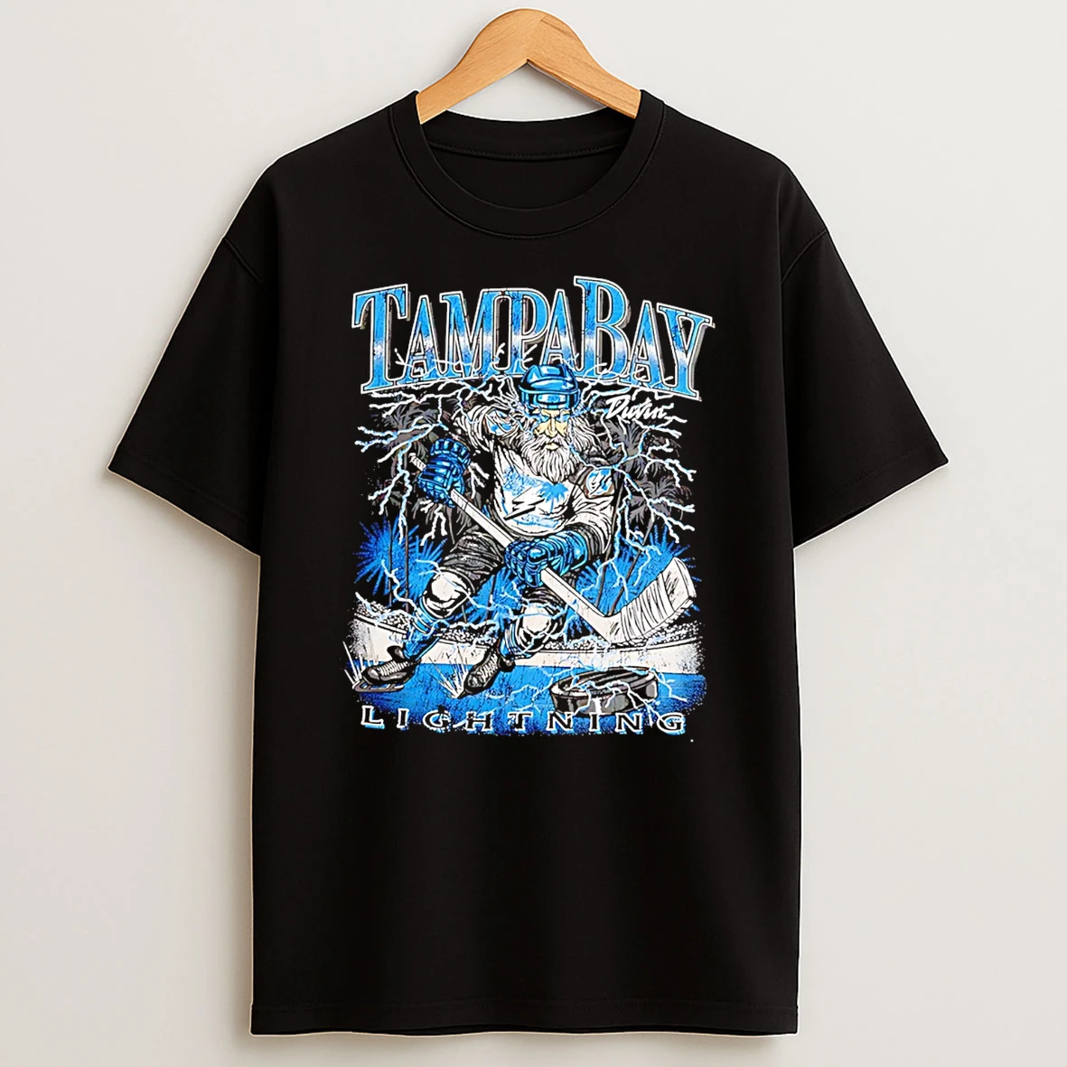 Duvin X Tampa Bay Lightning Zeus Mascot Graphic T Shirt