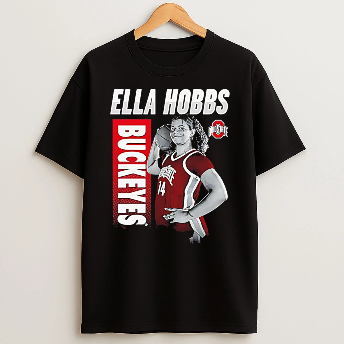 Ella Hobbs Ohio State Buckeyes Illustrated Player Collage T Shirt