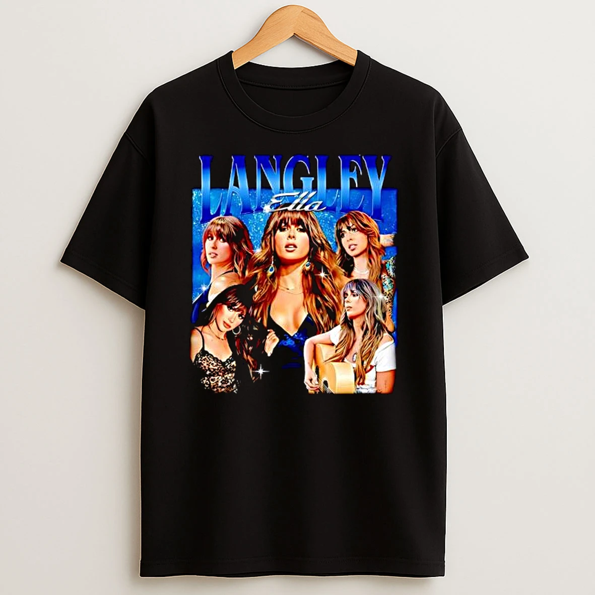 Ella Langley Country Music Singer Aesthetic Portrait Montage T Shirt