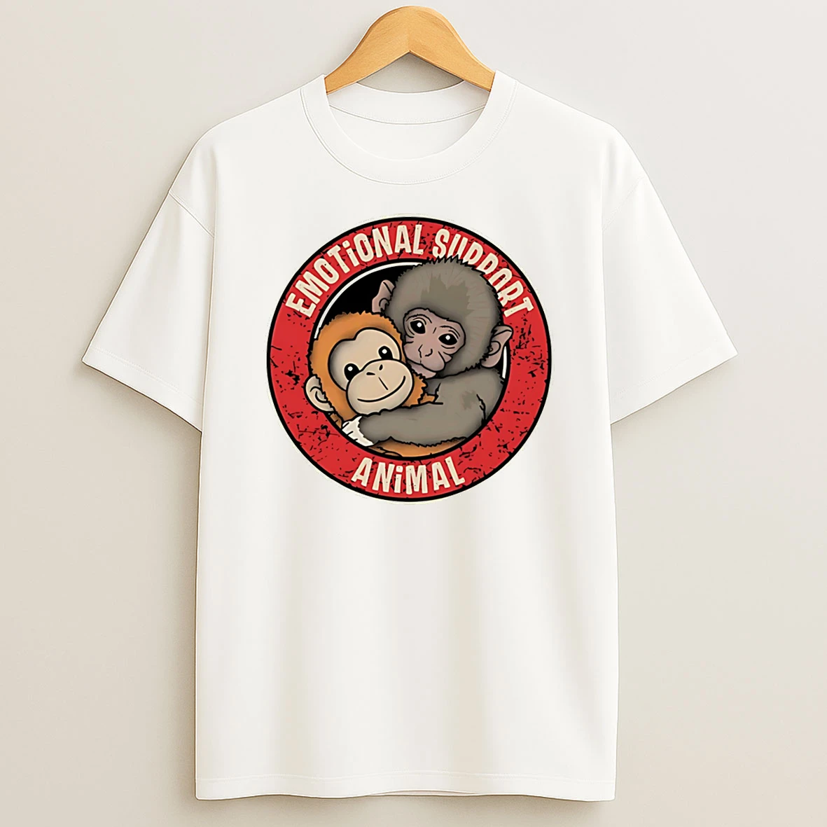 Emotional Support Animal Monkey Pucnh T Shirt