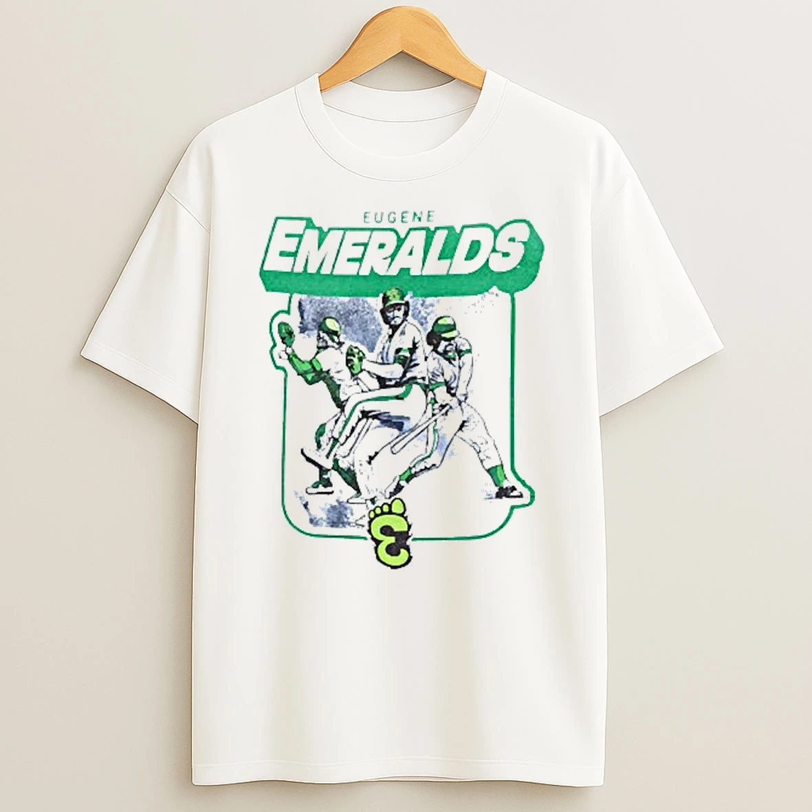 Eugene Emeralds Baseball Player Vintage T Shirt
