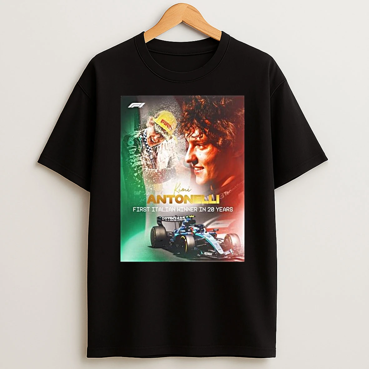 F1 Kimi Antonelli First Italian Winner In Chinese Grand Prix 2026 T Shirt