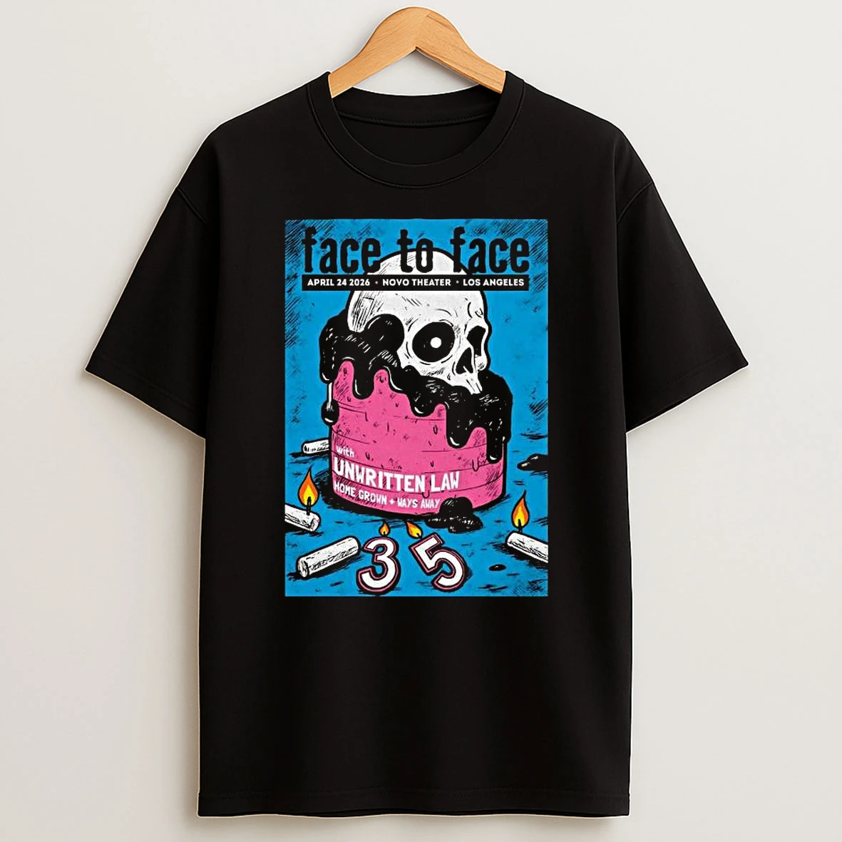 Face To Face Tour Los Angeles Ca On April 24 2026 T Shirt