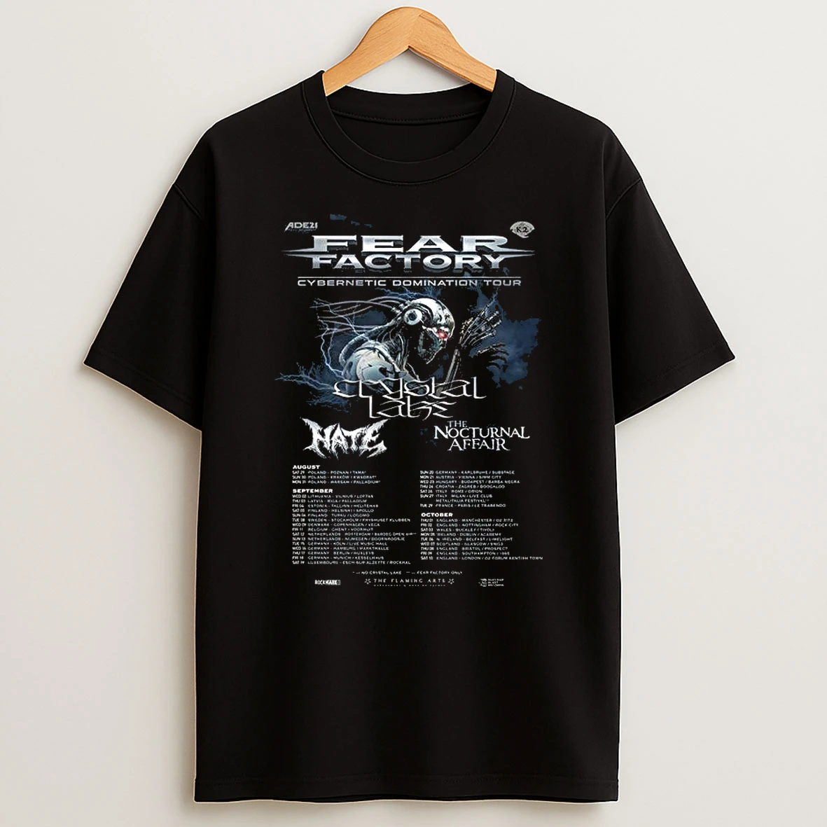 Fear Factory Cybernetic Domination Europe Uk Tour 2026 Schedule Tour Dates T Shirt