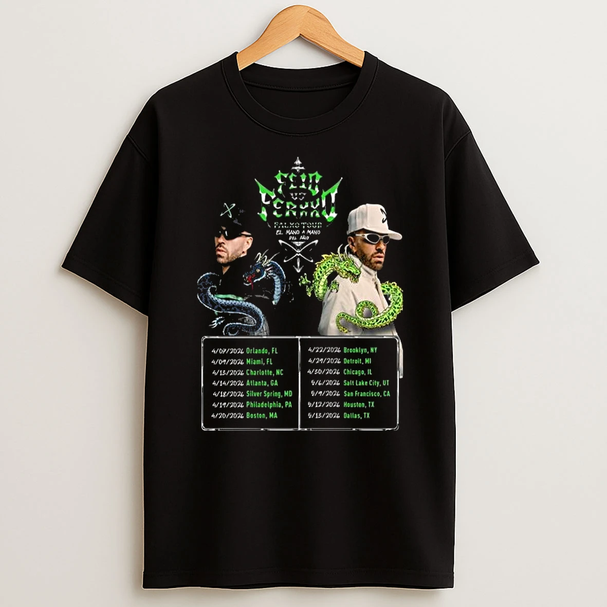 Feid And Ferxxo Falxo Tour 2026 North America Schedule Dates T Shirt