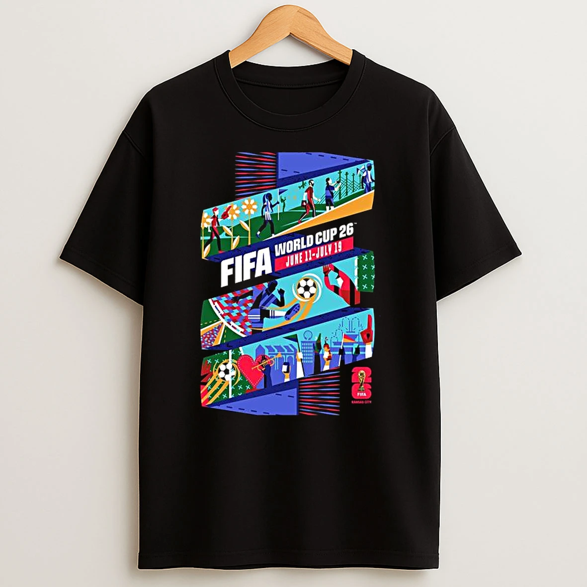 Fifa World Cup Kansas City Host City On July 11 To July 19 2026 Artist By Jadie Arnett T Shirt