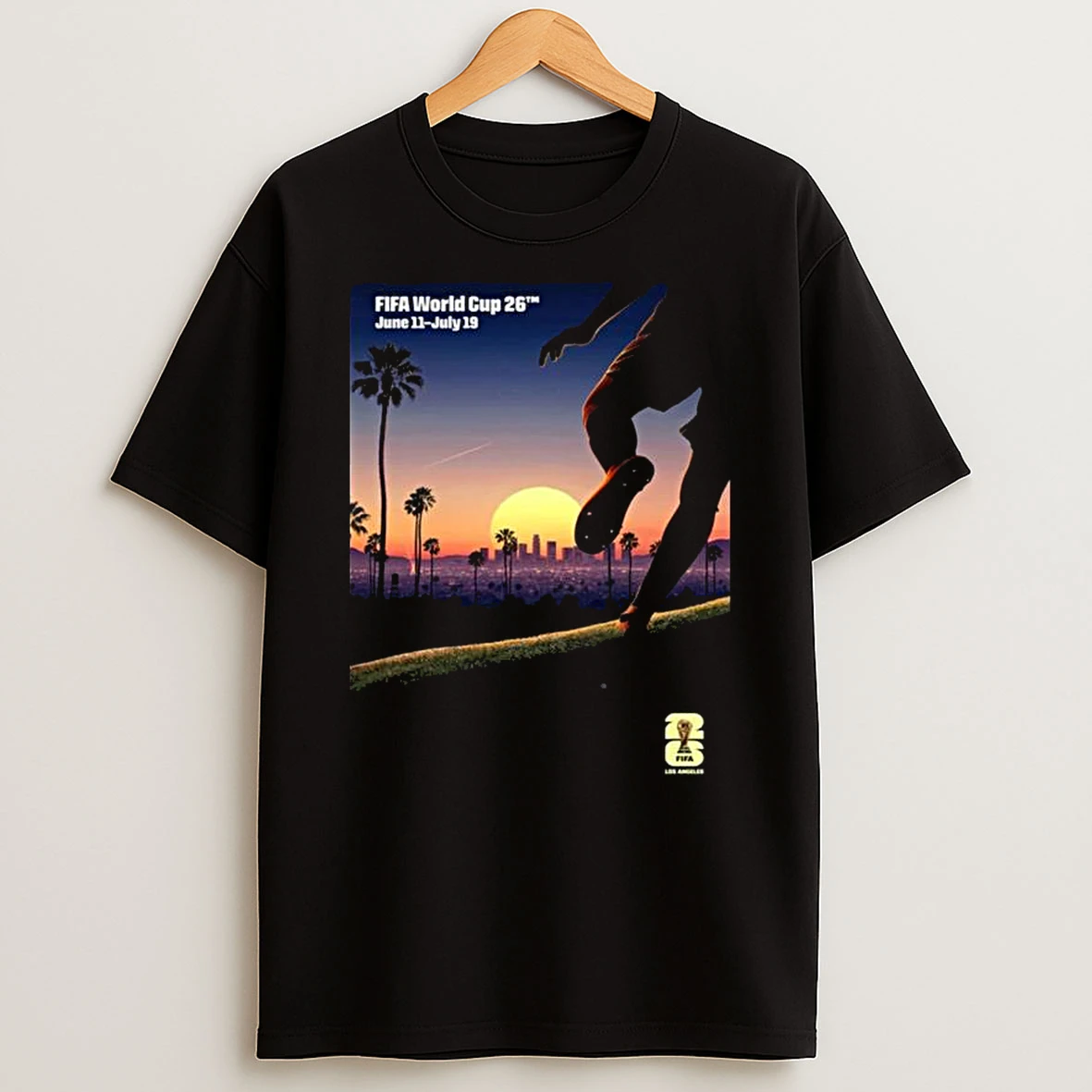Fifa World Cup Los Angeles Host City On July 11 To July 19 2026 Artist By Thieb Delaporte Richard T Shirt