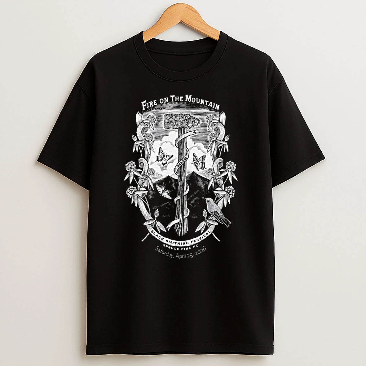 Fire On The Mountain Festival Spruce Pine Nc April 25 2026 T Shirt