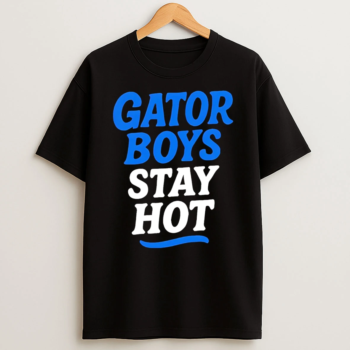 Florida Gator Boys Stay Hot Blue And White Text T Shirt