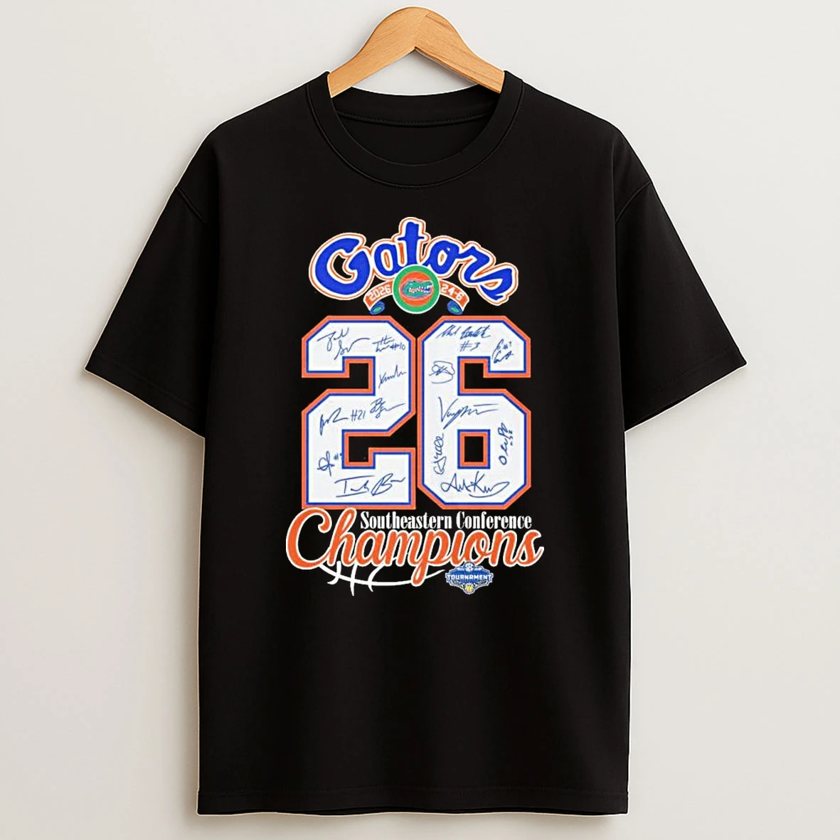 Florida Gators 2026 24 6 Southeastern Conference Champions Signatures T Shirt