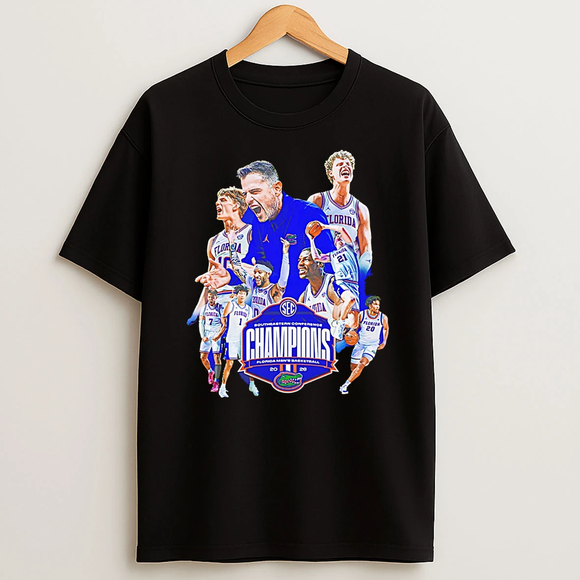 Florida Gators 2026 Southeastern Conference Mens Basketball Regular Season Champions Graphic T Shirt