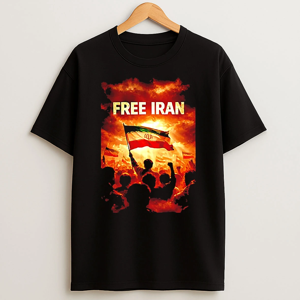 Free Iran Flag No War With Iran Human Rights T Shirt