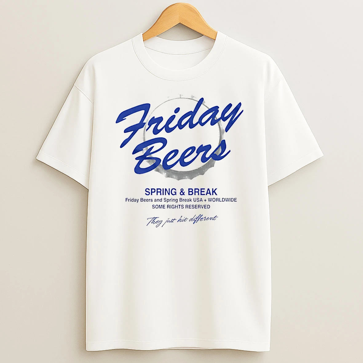 Friday Beers Bottlecap Spring Break T Shirt