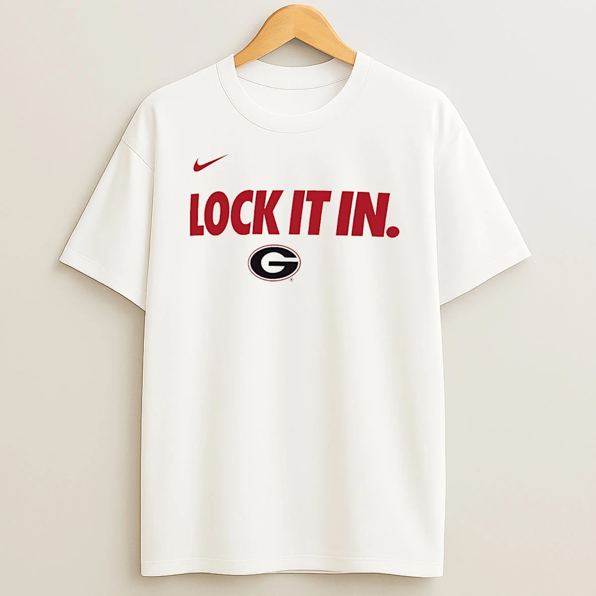 Georgia Bulldogs Lock It In Logo T Shirt