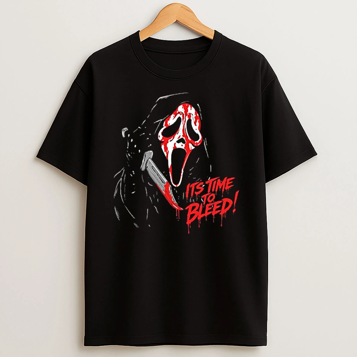 Ghost Face Bleeding Glow In The Dark T Shirt