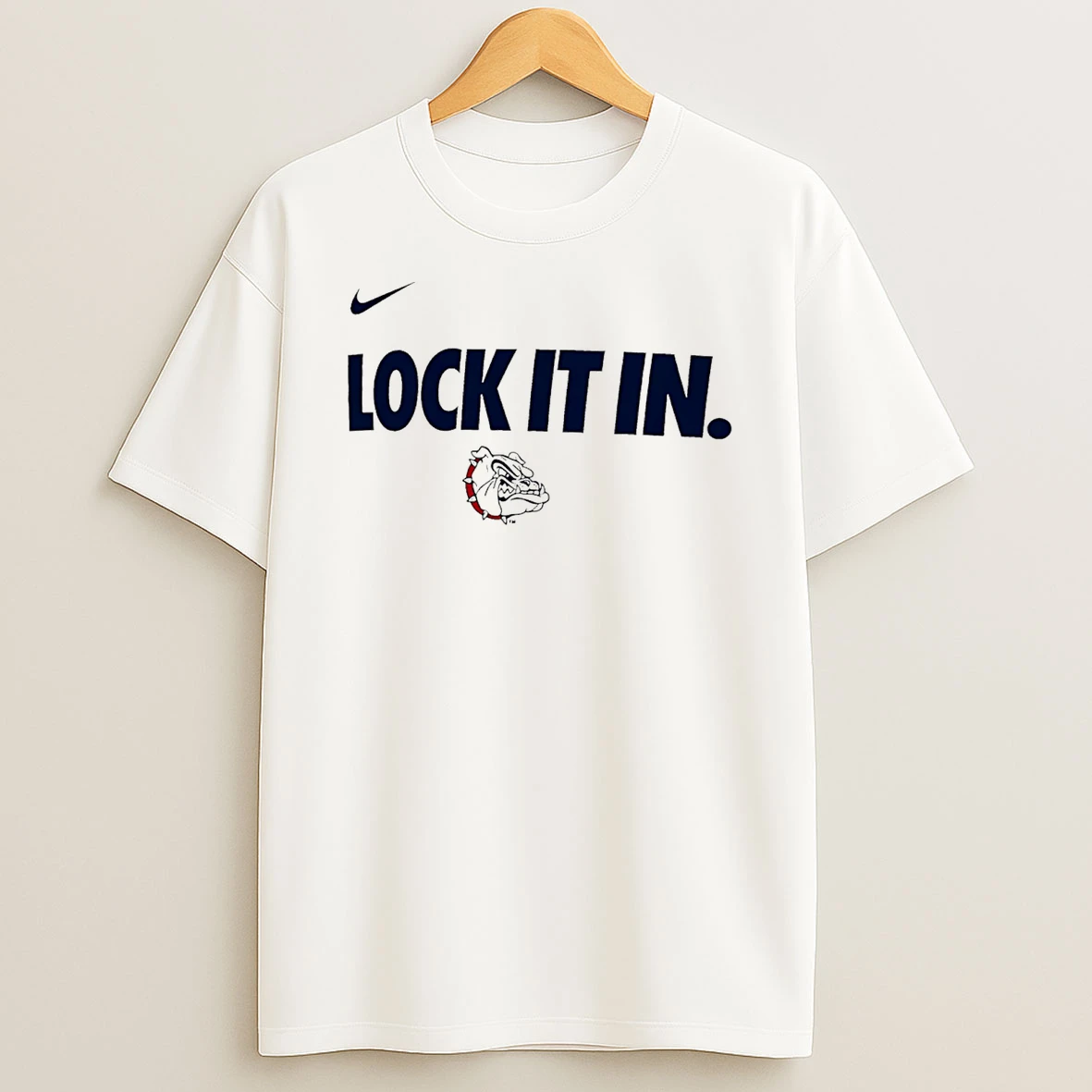 Gonzaga Bulldogs Lock It In Logo T Shirt