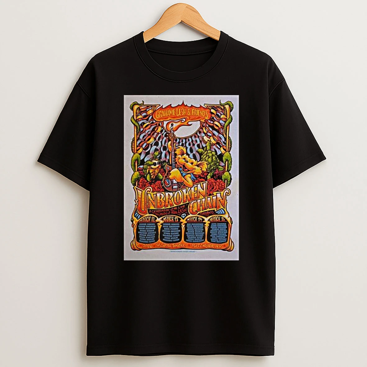 Grahame Lesh Friends Unbroken Chain 2026 Four Day T Shirt