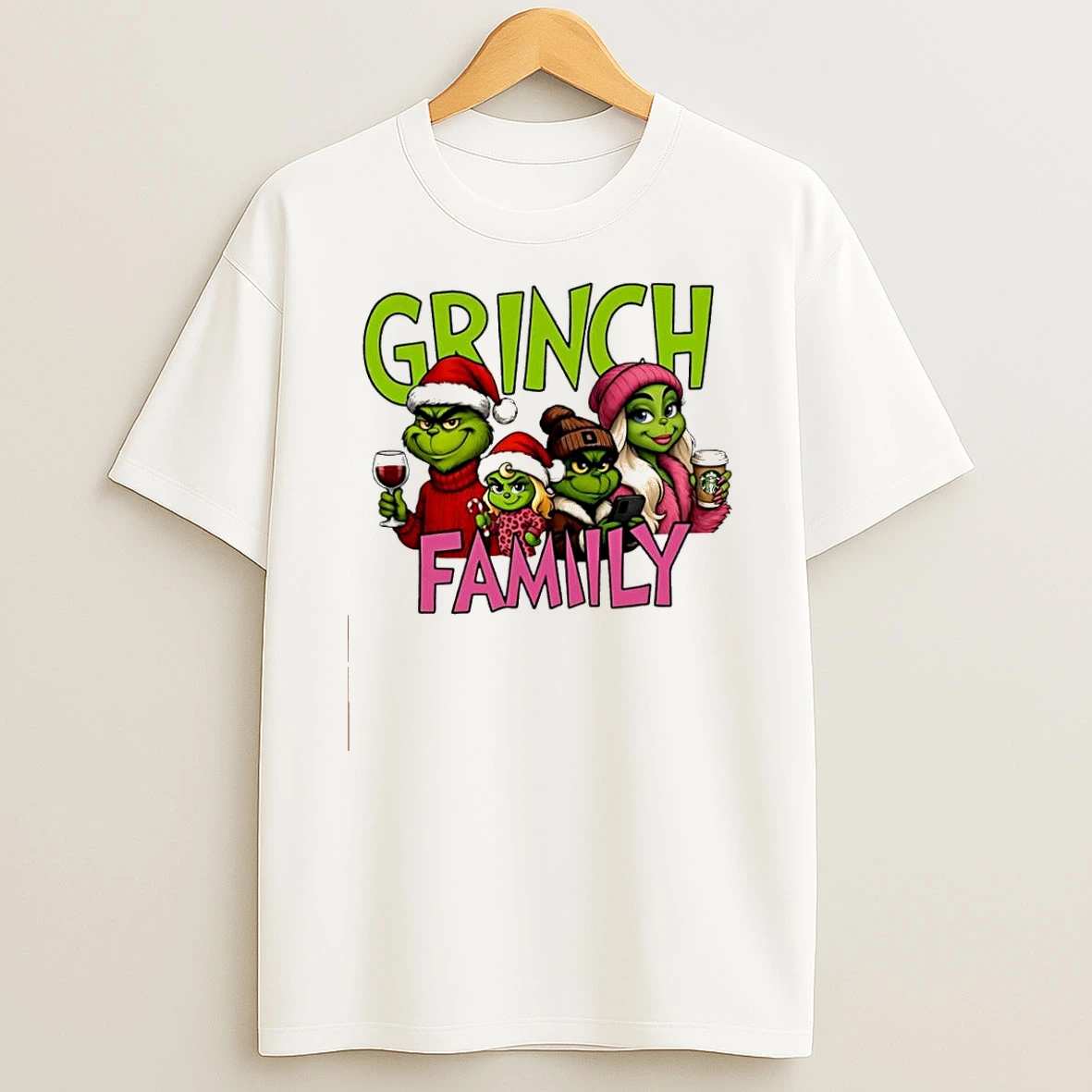Grinch Family Face Baby Merry Grinchmas 2025 T Shirt