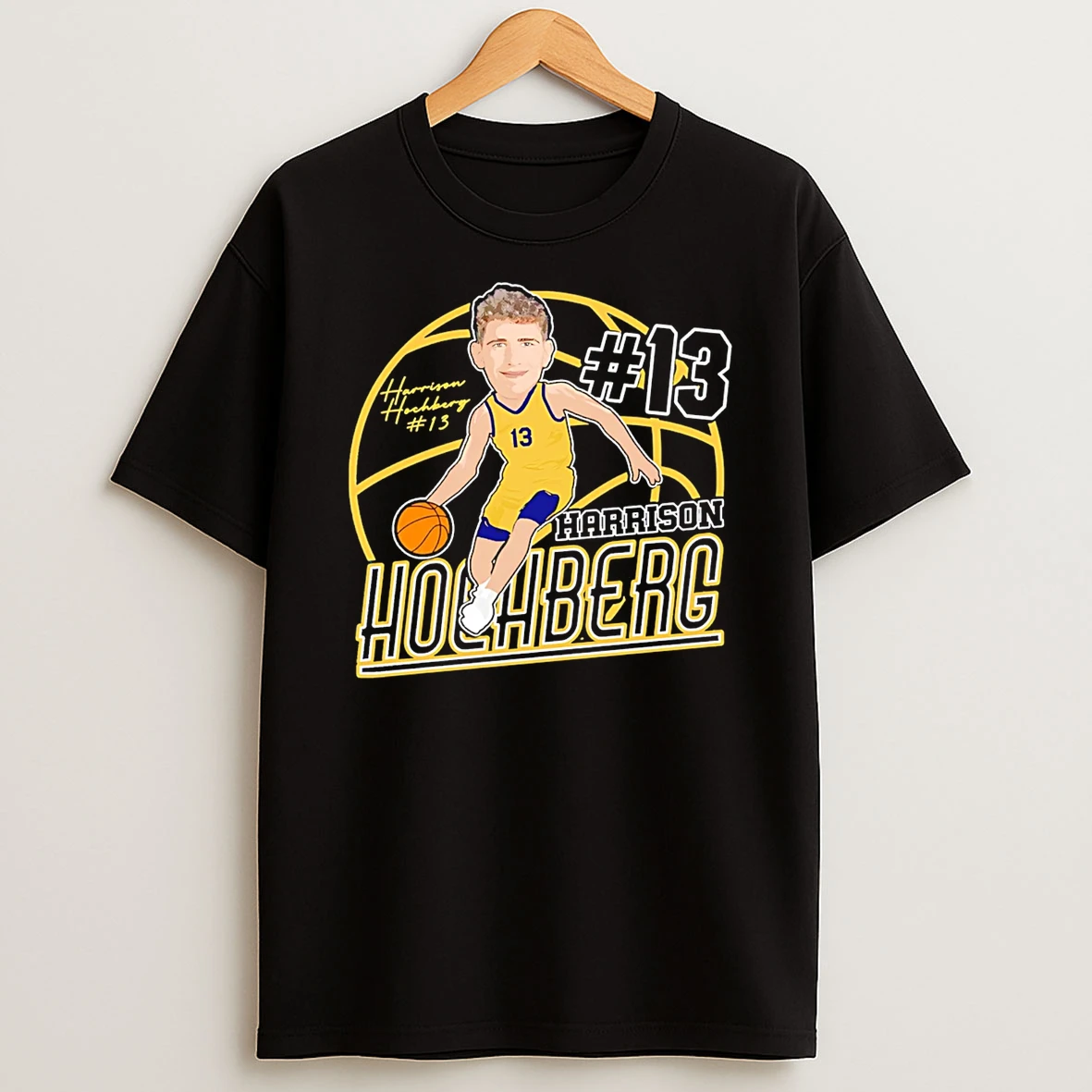 Harrison Hochberg Michigan Wolverines Caricature 2026 T Shirt