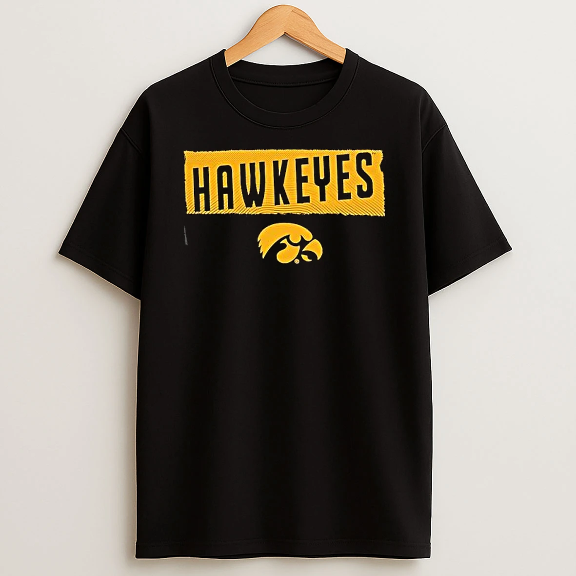 Hawkeyes Yellow Eagle Logo T Shirt