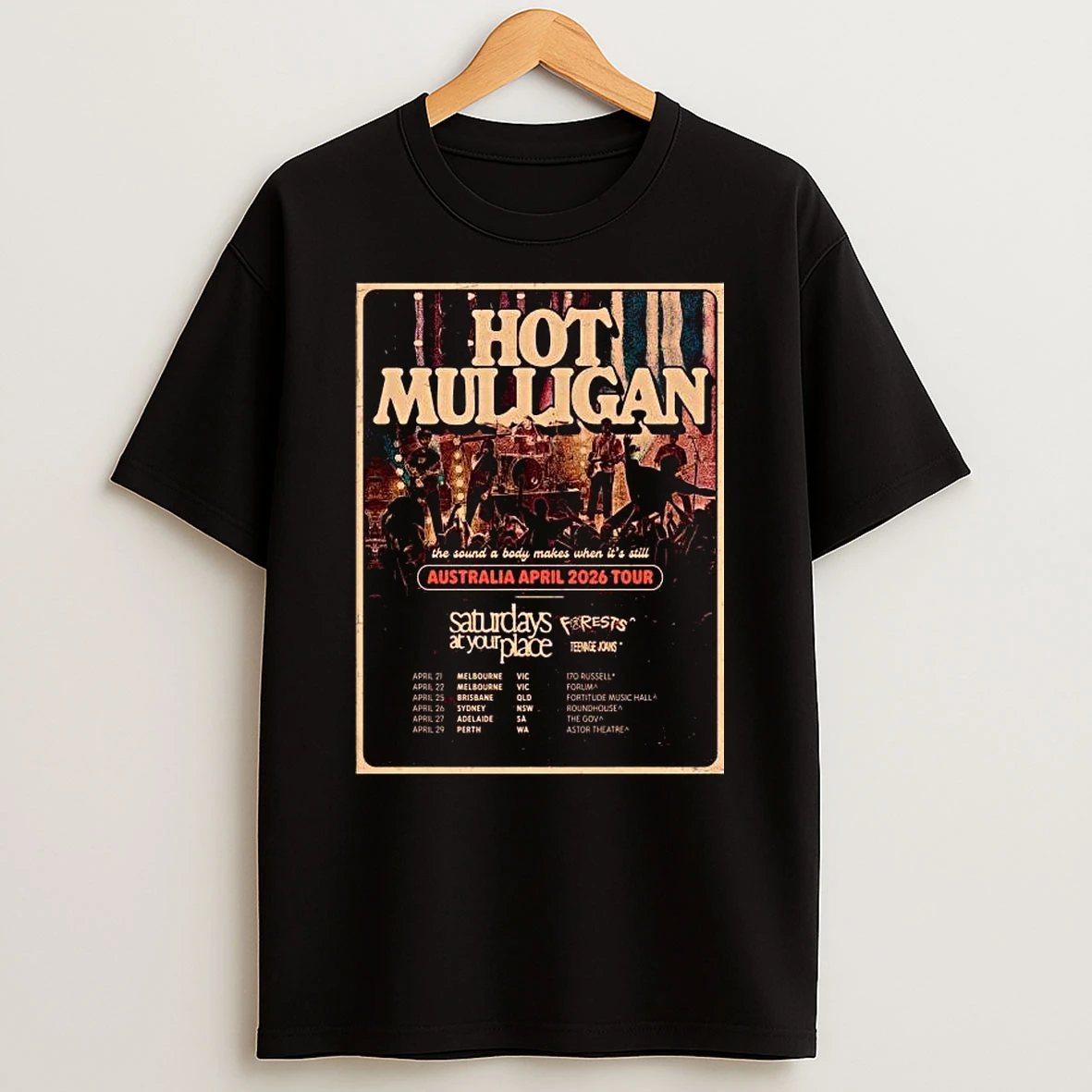 Hot Mulligan Tour Aus April 2026 T Shirt