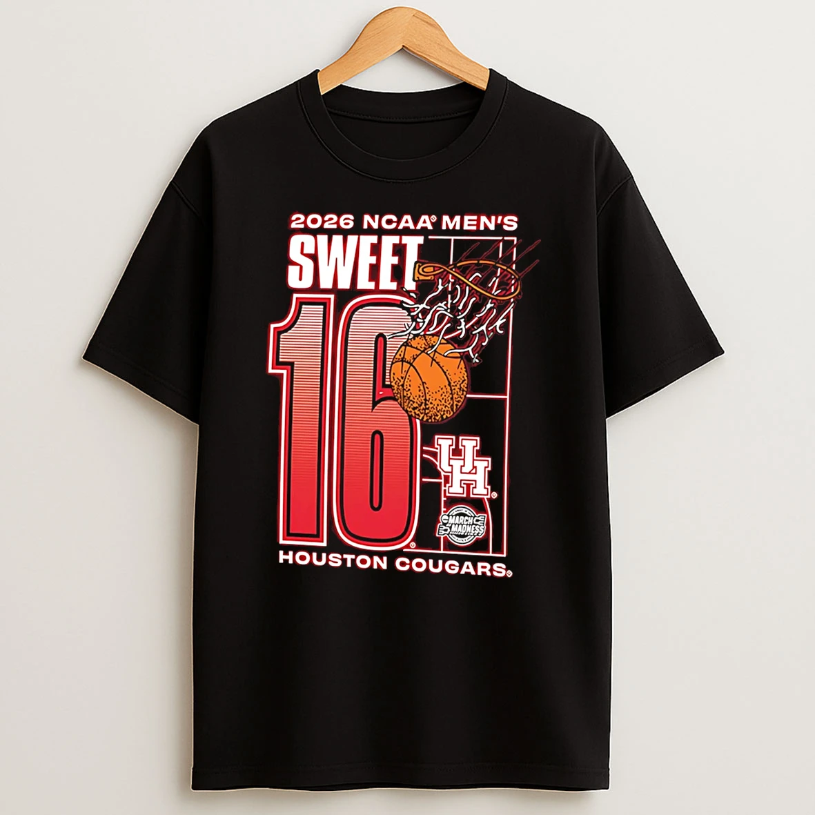 Houston Cougars 2026 Ncaa March Madness Sweet 16 Bound T Shirt