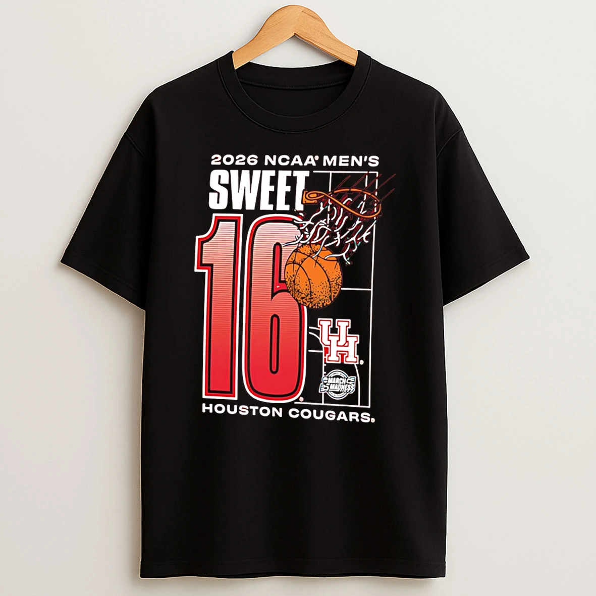 Houston Cougars 2026 Ncaa March Madness Sweet 16 Bound Basketball T Shirt