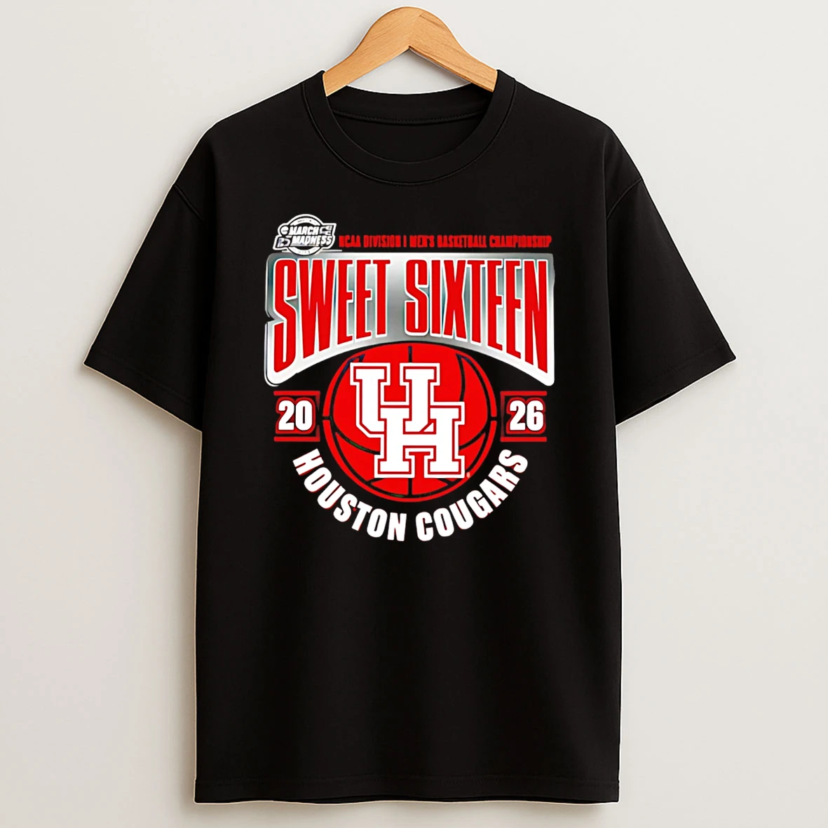 Houston Cougars Mens Basketball 2026 March Madness Sweet 16 T Shirt