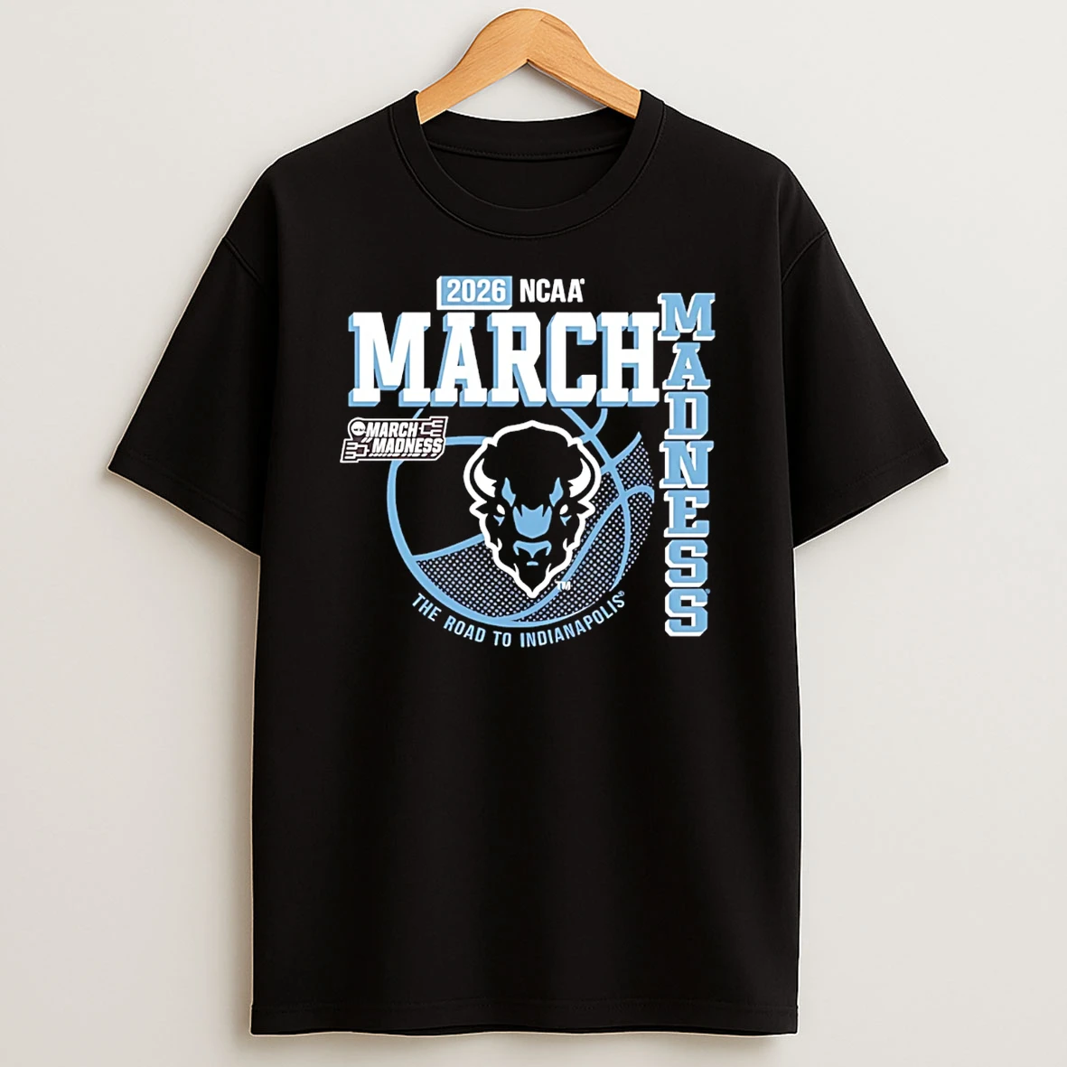 Howard Mens Basketball 2026 March Madness Bound The Road To Indianapolis T Shirt