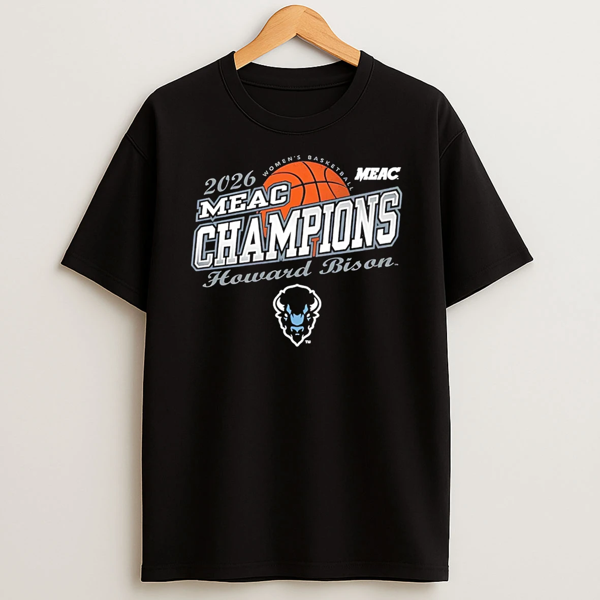 Howard Womens Basketball 2026 Meac Tournament Champions T Shirt