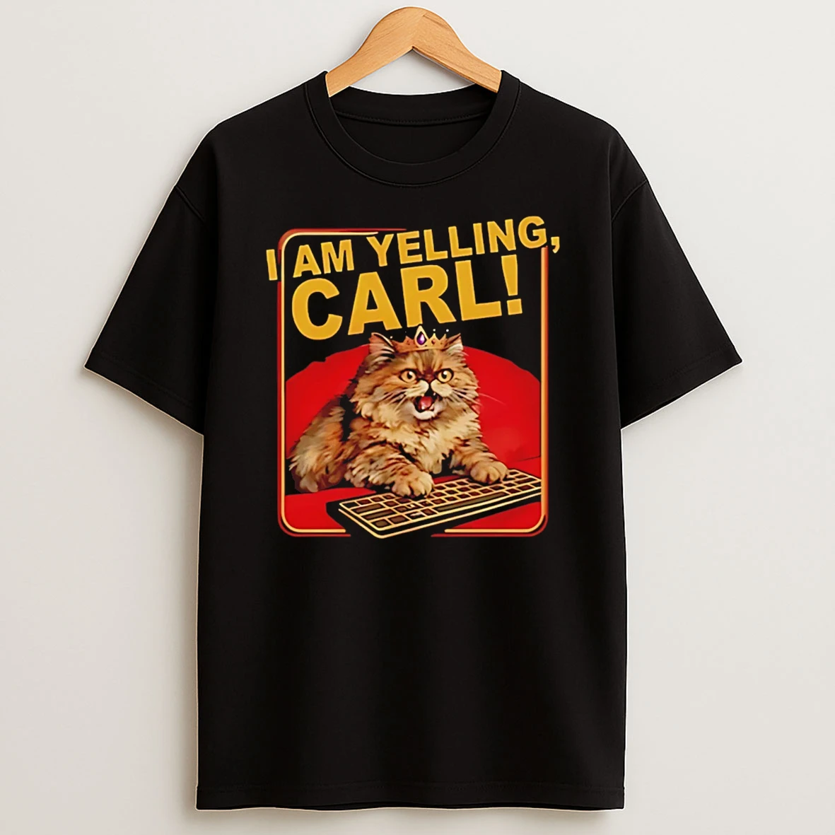 I Am Yelling Carl Cat Vintage T Shirt
