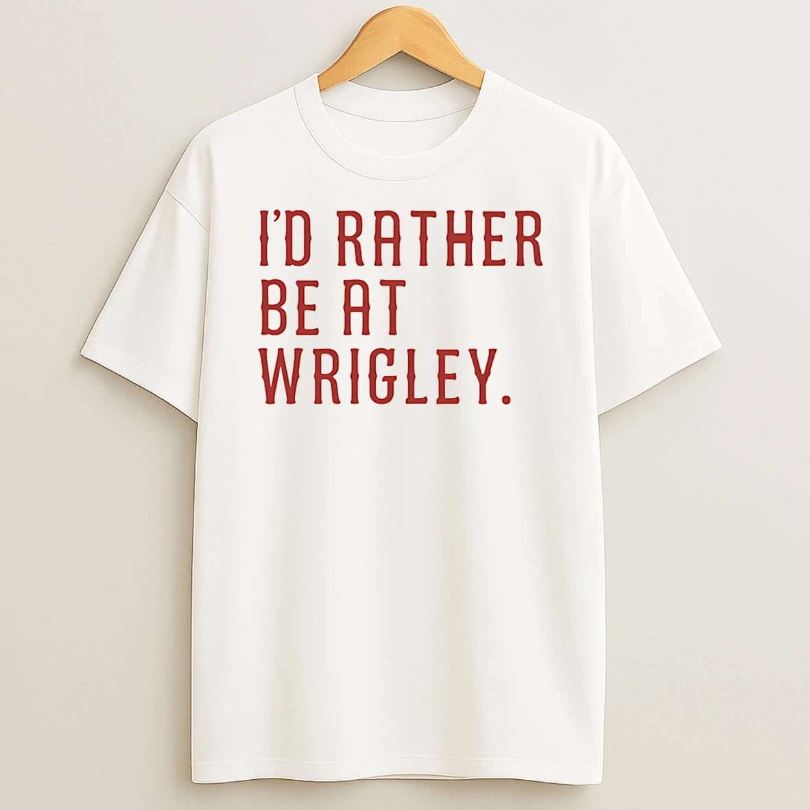 Id Rather Be At Wrigley 2026 Electric Blues T Shirt