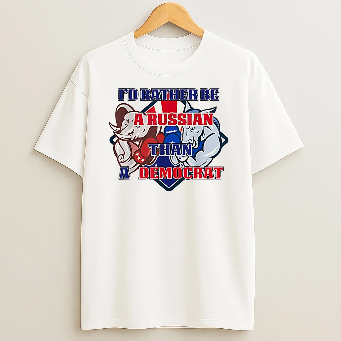 Id Rather Be Russian Than Democrat Lightweight Mascot T Shirt
