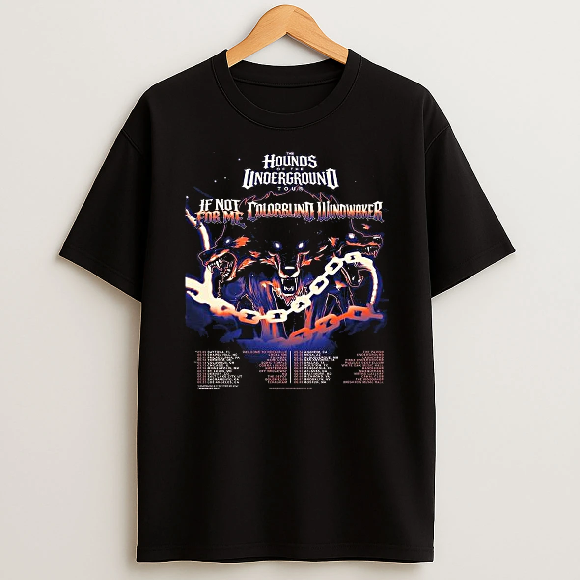 If Not For Me Ft Colorblind And Windwaker The Hounds Of The Underground Tour 2026 Schedule Dates Red Version T Shirt
