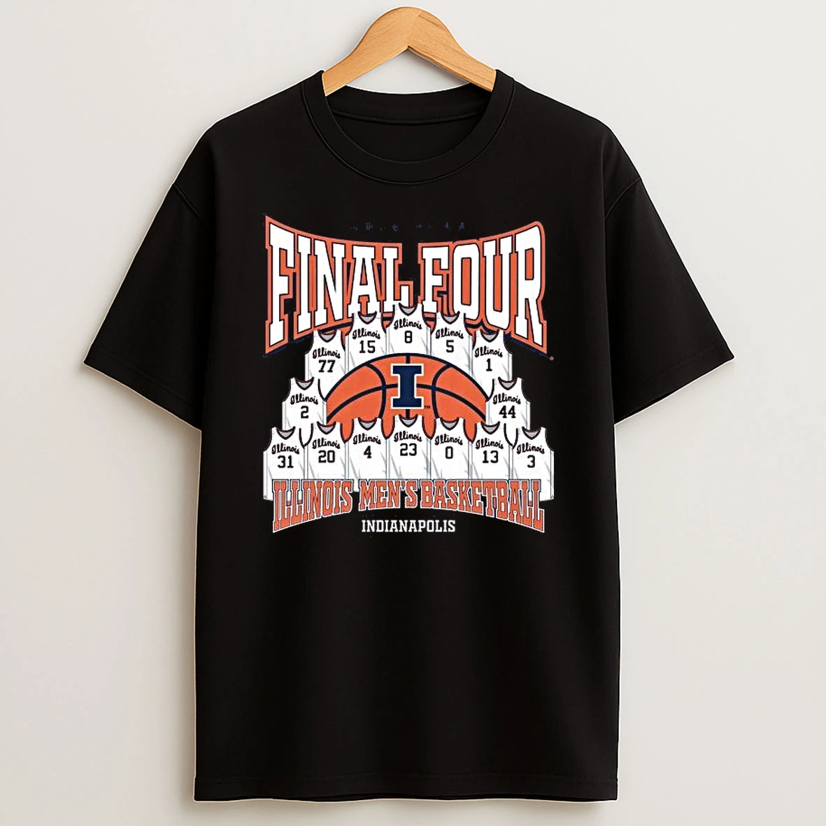 Illinois Basketball 2026 Final Four Jersey Roster T Shirt