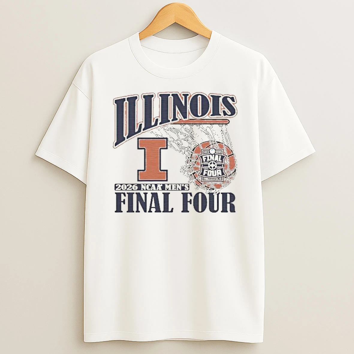 Illinois Basketball 2026 Final Four Retro T Shirt