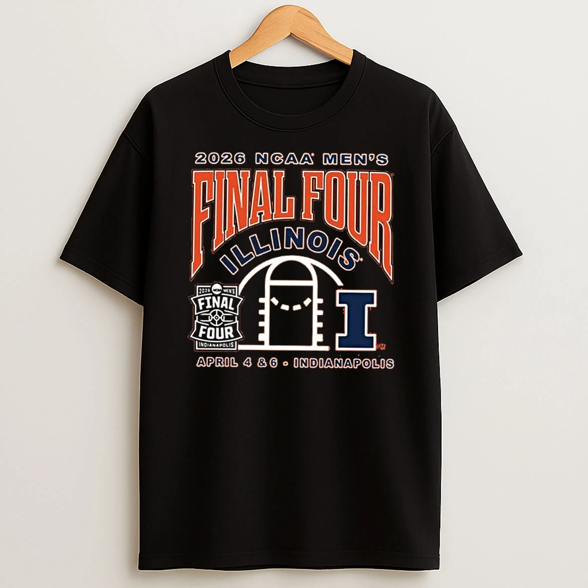 Illinois Basketball 2026 Ncaa Final Four April 4 6 Indianapolis T Shirt