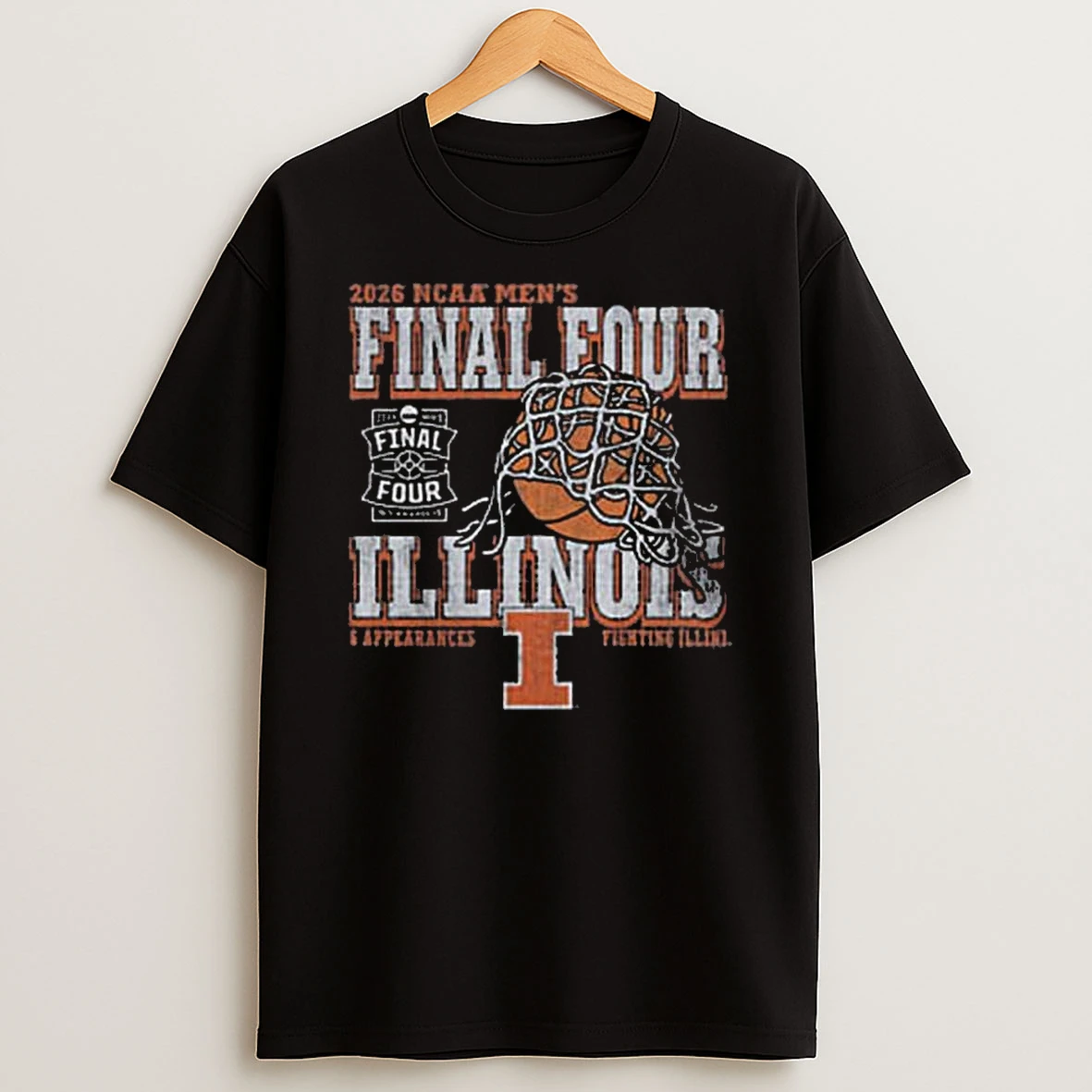 Illinois Fighting Illini 2026 Mens Basketball Final Four Bound T Shirt